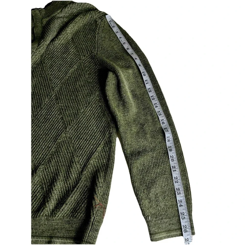 Tommy Bahama Sweater Mens XL Green Long Sleeve 1/4 Zip Pima Cotton Light Weight